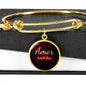 Amor Nunca Se Acaba Stainless Steel or 18k Gold Circle Bracelet Bangle - Express Your Love Gifts