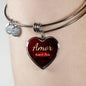 Amor Nunca Se Acaba Stainless Steel or 18k Gold Heart Bracelet Bangle - Express Your Love Gifts