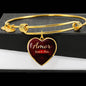 Amor Nunca Se Acaba Stainless Steel or 18k Gold Heart Bracelet Bangle - Express Your Love Gifts