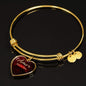 Amor Nunca Se Acaba Stainless Steel or 18k Gold Heart Bracelet Bangle - Express Your Love Gifts