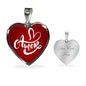 Amor Spanish Love Message Necklace Stainless Steel or 18k Gold Heart Pendant 18-22" - Express Your Love Gifts