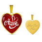 Amor Spanish Love Message Necklace Stainless Steel or 18k Gold Heart Pendant 18-22" - Express Your Love Gifts