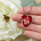 Amor Spanish Love Message Necklace Stainless Steel or 18k Gold Heart Pendant 18-22" - Express Your Love Gifts