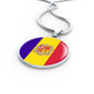 Andorra Flag Necklace Andorra Flag Stainless Steel or 18k Gold 18-22" - Express Your Love Gifts