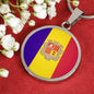 Andorra Flag Necklace Andorra Flag Stainless Steel or 18k Gold 18-22" - Express Your Love Gifts