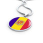 Andorra Flag Necklace Andorra Flag Stainless Steel or 18k Gold 18-22" - Express Your Love Gifts