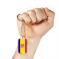 Andorra Flag Necklace Andorra Flag Stainless Steel or 18k Gold Dog Tag 24" - Express Your Love Gifts