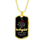 Angels Protect You Dog Tag Stainless Steel or 18k Gold 24" Chain - Express Your Love Gifts