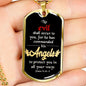 Angels Protect You Dog Tag Stainless Steel or 18k Gold 24" Chain - Express Your Love Gifts