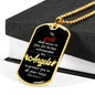 Angels Protect You Dog Tag Stainless Steel or 18k Gold 24" Chain - Express Your Love Gifts