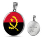 Angola Flag Necklace Angola Flag Stainless Steel or 18k Gold 18-22" - Express Your Love Gifts