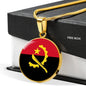 Angola Flag Necklace Angola Flag Stainless Steel or 18k Gold 18-22" - Express Your Love Gifts