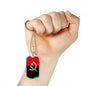 Angola Flag Necklace Angola Flag Stainless Steel or 18k Gold Dog Tag 24" - Express Your Love Gifts