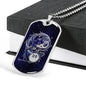 Aquarius Necklace Constellation Night Sky Stainless Steel or 18k Gold Dog Tag 24" - Express Your Love Gifts