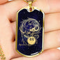 Aquarius Necklace Constellation Night Sky Stainless Steel or 18k Gold Dog Tag 24" - Express Your Love Gifts
