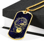 Aquarius Necklace Constellation Night Sky Stainless Steel or 18k Gold Dog Tag 24" - Express Your Love Gifts