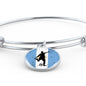 Argentina Flag Argentina Futbol Soccer Stainless Steel or 18k Gold Circle Bangle Bracelet - Express Your Love Gifts