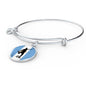 Argentina Flag Argentina Futbol Soccer Stainless Steel or 18k Gold Circle Bangle Bracelet - Express Your Love Gifts