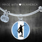 Argentina Flag Argentina Futbol Soccer Stainless Steel or 18k Gold Circle Bangle Bracelet - Express Your Love Gifts