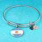Argentina Flag Bracelet Circle Bangle Stainless Steel or 18k Gold - Express Your Love Gifts