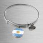 Argentina Flag Bracelet Circle Bangle Stainless Steel or 18k Gold - Express Your Love Gifts