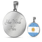Argentina Flag Necklace Argentinan Flag Stainless Steel or 18k Gold 18-22" - Express Your Love Gifts