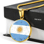 Argentina Flag Necklace Argentinan Flag Stainless Steel or 18k Gold 18-22" - Express Your Love Gifts
