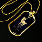 Aries Constellation Gold Horoscope Zodiac Necklace 18k Gold Stainless Steel Dog Tag 24-Express Your Love Gifts