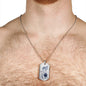 Aries Constellation Horoscope Zodiac Necklace Dog Tag Stainless Steel or 18k Gold 24" Chain - Express Your Love Gifts