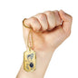 Aries Constellation Horoscope Zodiac Necklace Dog Tag Stainless Steel or 18k Gold 24" Chain - Express Your Love Gifts