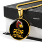 Arizona Circle Pendant Football Fan Necklace Stainless Steel or 18k Gold 18-22" - Express Your Love Gifts