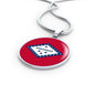 Arkansas State Flag Necklace Stainless Steel or 18k Gold Circle Pendant 18-22" - Express Your Love Gifts