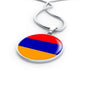 Armenia Flag Necklace Armenia Flag Stainless Steel or 18k Gold 18-22" - Express Your Love Gifts