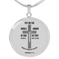 Armor Of God Bible Verse Inspirational Gift Circle Pendant Stainless Steel or 18k Gold 18-22" - Express Your Love Gifts