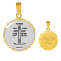 Armor Of God Bible Verse Inspirational Gift Circle Pendant Stainless Steel or 18k Gold 18-22" - Express Your Love Gifts