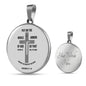 Armor Of God Bible Verse Inspirational Gift Circle Pendant Stainless Steel or 18k Gold 18-22" - Express Your Love Gifts