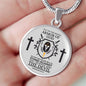 Armor Of God Ephesians 6:1118 Circle Necklace Stainless Steel or 18k Gold 18-22" - Express Your Love Gifts