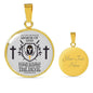 Armor Of God Ephesians 6:1118 Circle Necklace Stainless Steel or 18k Gold 18-22" - Express Your Love Gifts