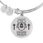 Armor Of God Ephesians 6:1118 Stainless Steel or 18k Gold Circle Bangle Bracelet - Express Your Love Gifts