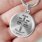 Armor of God Ephesians 6 Circle Necklace Stainless Steel or 18k Gold 18-22" - Express Your Love Gifts