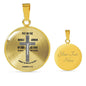 Armor of God Ephesians 6 Circle Necklace Stainless Steel or 18k Gold 18-22" - Express Your Love Gifts