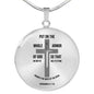 Armor of God Ephesians 6 Circle Necklace Stainless Steel or 18k Gold 18-22" - Express Your Love Gifts