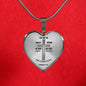 Armor of God Ephesians Necklace Stainless Steel or 18k Gold Heart Pendant 18-22" - Express Your Love Gifts
