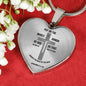Armor of God Ephesians Necklace Stainless Steel or 18k Gold Heart Pendant 18-22" - Express Your Love Gifts