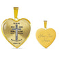 Armor of God Ephesians Necklace Stainless Steel or 18k Gold Heart Pendant 18-22" - Express Your Love Gifts