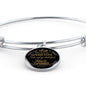 Ask And It Shall Be Given You Stainless Steel or 18k Gold Circle Bracelet Bangle - Express Your Love Gifts