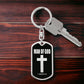 Man of God 1 Timothy 6 Bible Keychain Stainless Steel or 18k Gold Dog Tag-Express Your Love Gifts