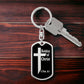 Soldier of Christ 2 Tim 2:3 Bible Keychain Stainless Steel or 18k Gold Dog Tag-Express Your Love Gifts