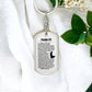 Psalm 23 German Bible Keychain Stainless Steel or 18k Gold Dog Tag-Express Your Love Gifts