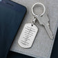 Ten Commandments Italian Dieci Comandamenti Bible Keychain Stainless Steel or 18k Gold Dog Tag-Express Your Love Gifts